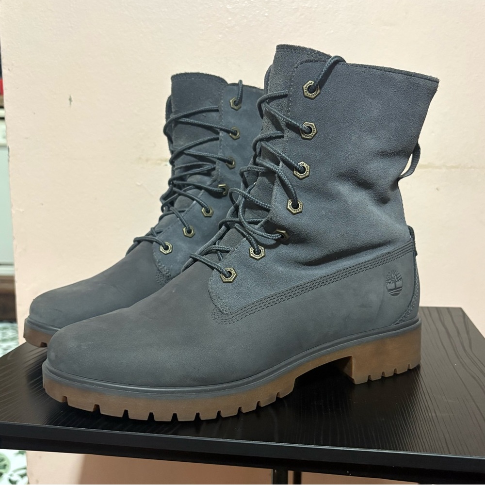 Timberland Women's Dark Gray Combat Boots - Picture 2 of 11